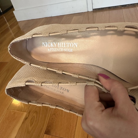Nicky Hilton x French Sole Nude Ballet Flats - Picture 3 of 6